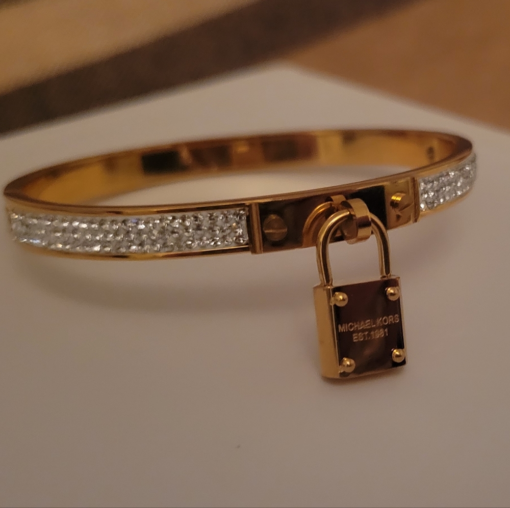 Gold wash MK bangle - Picture 2 of 7